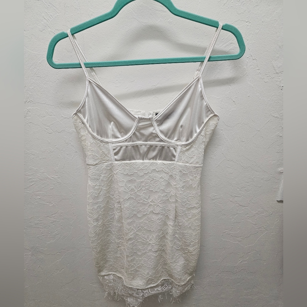 Lace white sexy dress